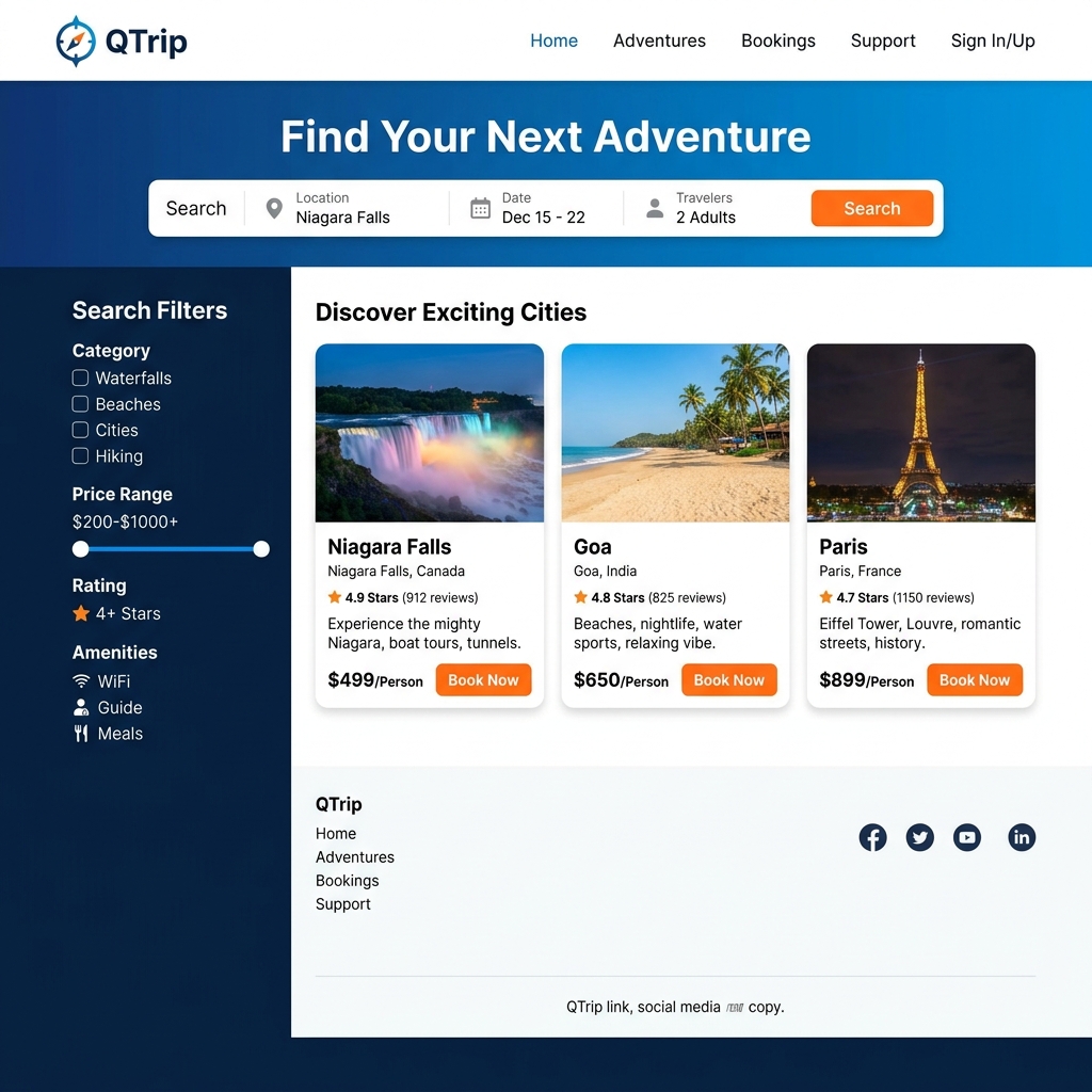 QTrip Static Mockup
