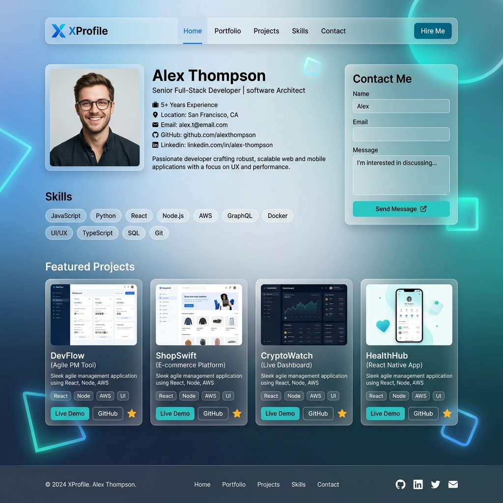 XProfile Mockup